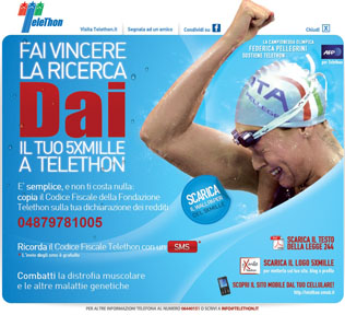 Telethon affida ad Egolab New Media Company la diffusione sul web del suo 5Xmille.